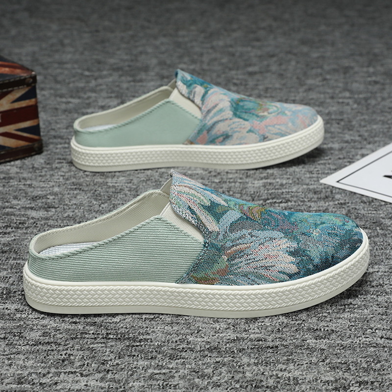 帆佈一腳蹬男鞋