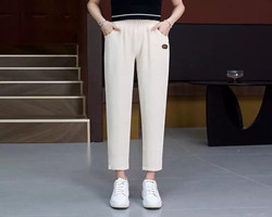 薄款冰絲九分褲